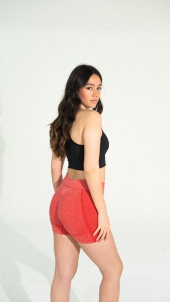 Conjunto Top + Short Microfibra Rojo - Mujer