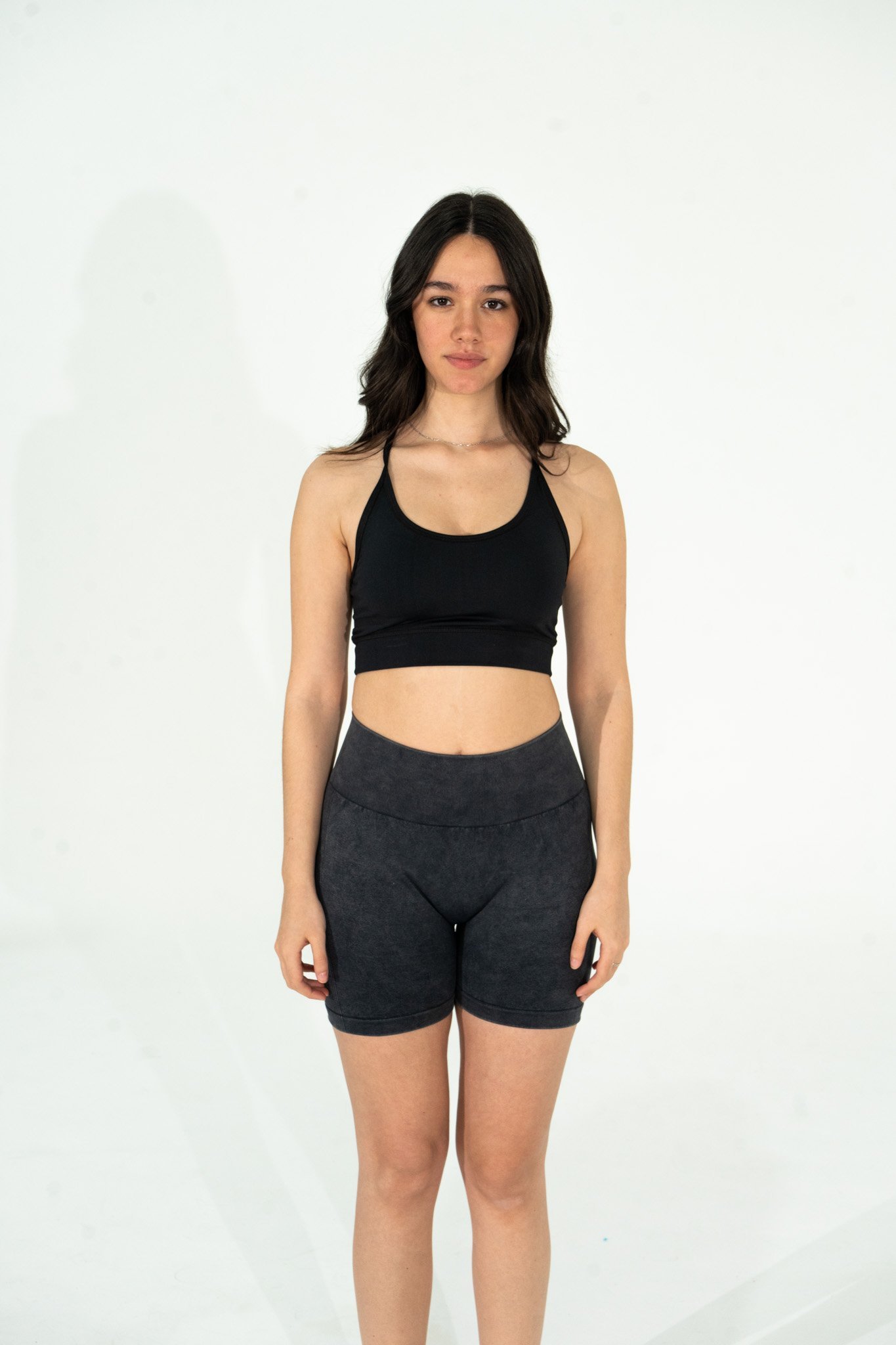 Short Microfibra + Top negro Joah - Mujer